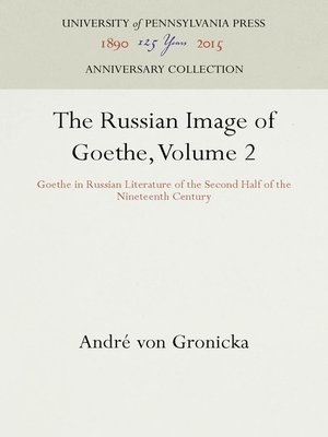 cover image of The Russian Image of Goethe, Volume 2